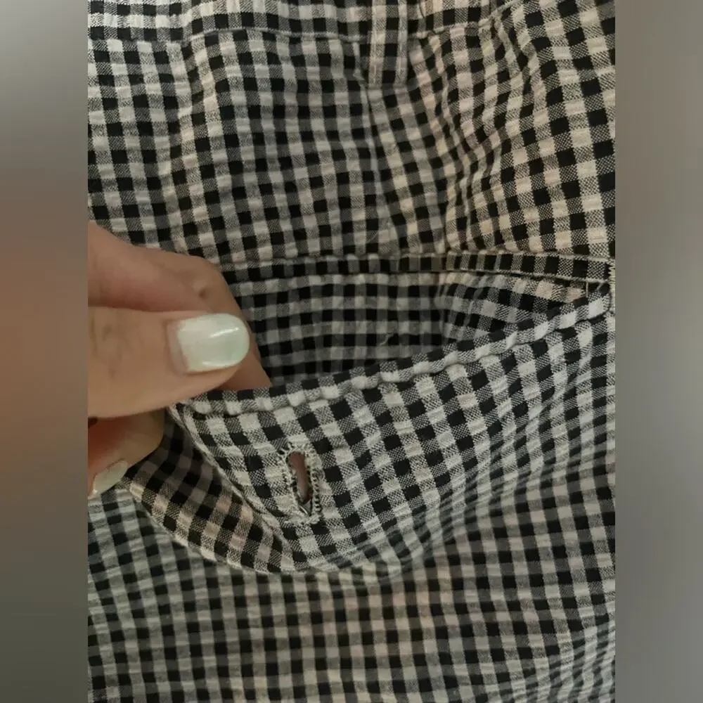Linea Uomo Gingham Navy White Vest And Dress Pant Coord Set 3X/46X30